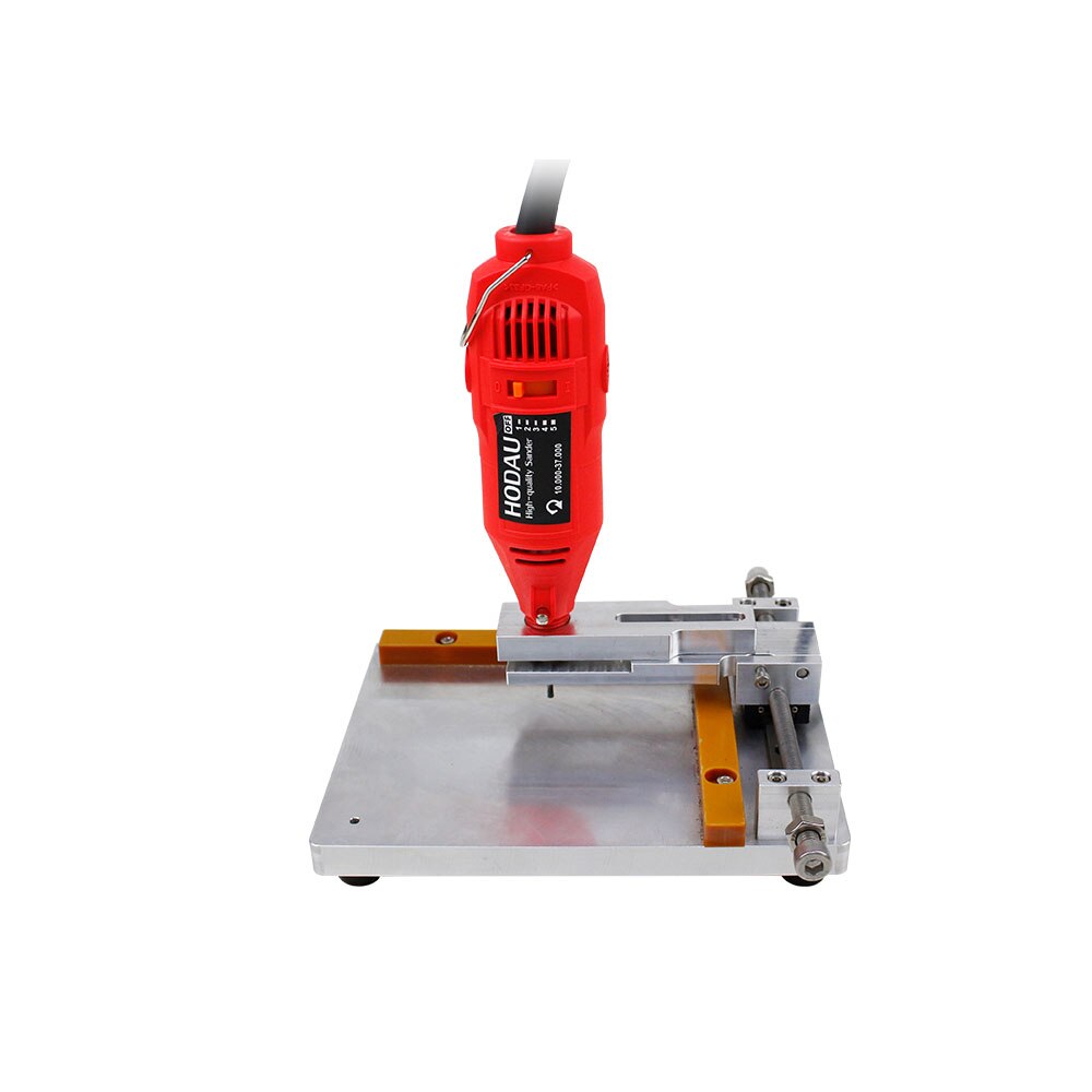 Mini rectificadora de teléfono móvil con soporte de PCB para iPhone 8 8Plus XS max Marco de cámara trasera anillo de acero pulido corte embellecedor