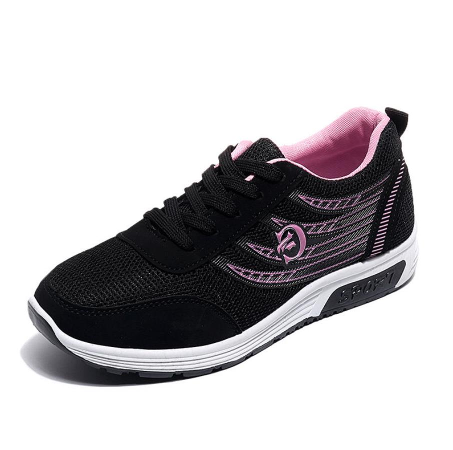 Reticulated Breathable Women Casual Shoes Lightweight Sneakers Spring and Autumn Women Sneakers Lace Up Flat Shoes