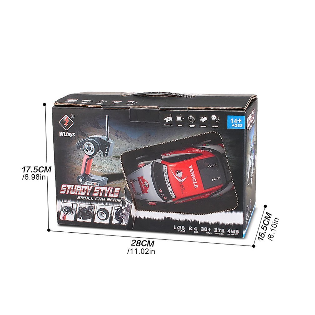 Wltoys K969/K989 1/28 2.4G 4WD Auto Geborsteld Rc Afstandsbediening Auto Racewagen Rtr Drift Lichtmetalen Off road Auto Crawler Speelgoed Modellen