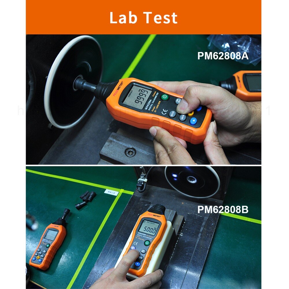 High-Precision Digital Tachometer Contact-type/Non-Contact 50-19999RPM Max Speed Meter Rotation Tester Electronic tachometer