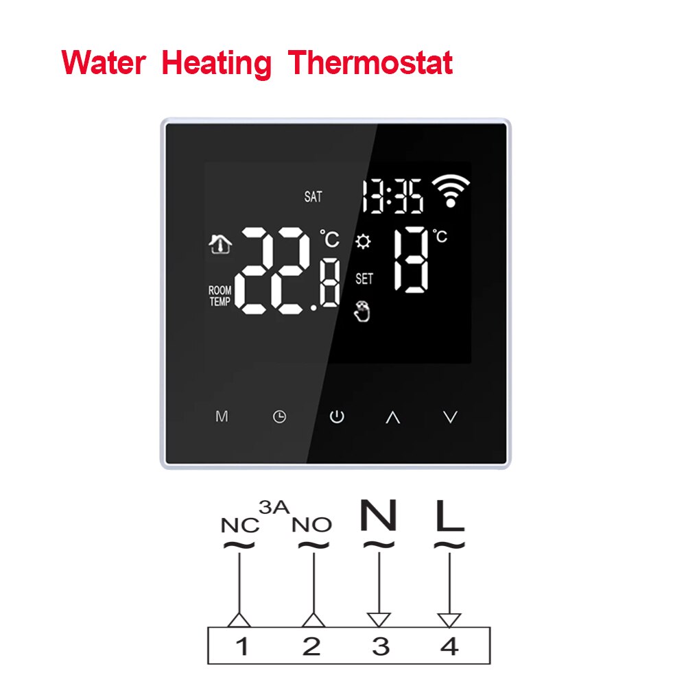 Tuya Wifi Smart Programmierung Fußbodenheizung Thermostat LCD Display Temperatur Controller Handy Wireless Touch Screen: TGR81-WIFI-WP