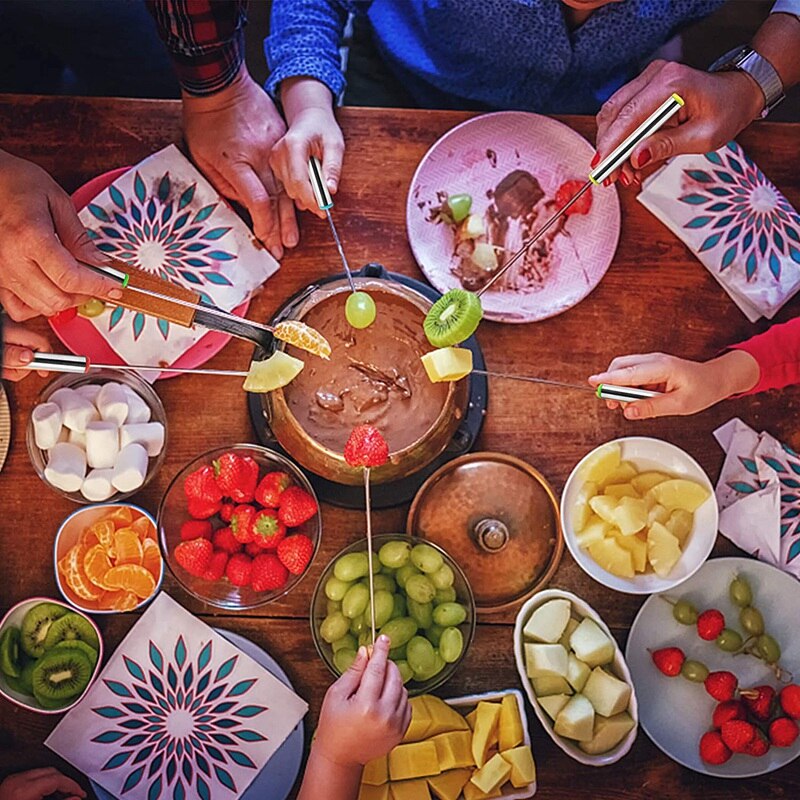 Fondue Kaas Sticks Fondue Set Voor Maker Zwitserse Kaas, Rvs Fondue Vorken Marshmallow Roosteren