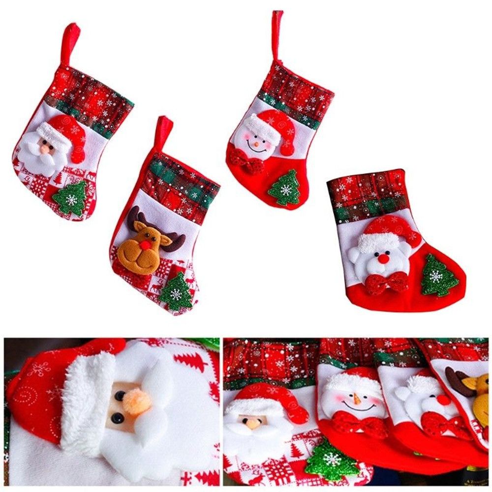 Kerst Santa Sokken Leuke Ornamenten Festival Party Xmas Decor Deur Muur Haard Boom Opknoping Decor Bag gratis leveren
