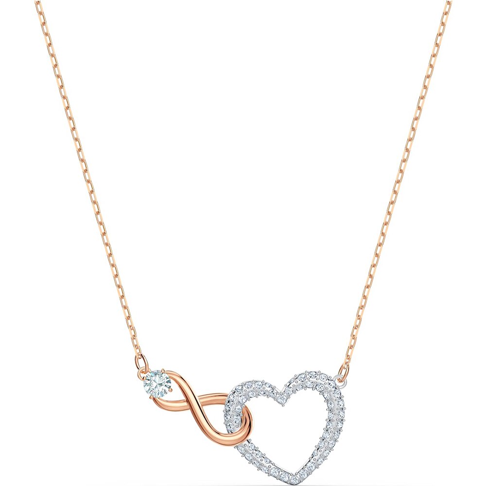 Rose Gold INFINITY HEART, Y-shaped Ladies Necklace Original Woman Jewelry to Give Girlfriend Birthday Best