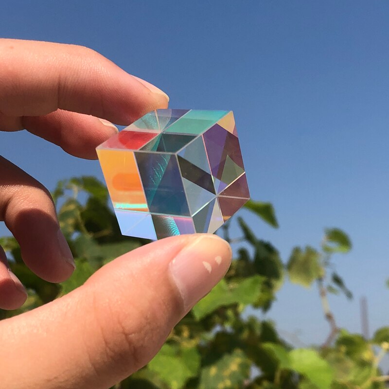 Glazen Kubus 18Mm Dichroic Prism X-Cube Prisma Voor Fotografische Beam Splitting Fotografie Accessoires Versieren Leuke Licht