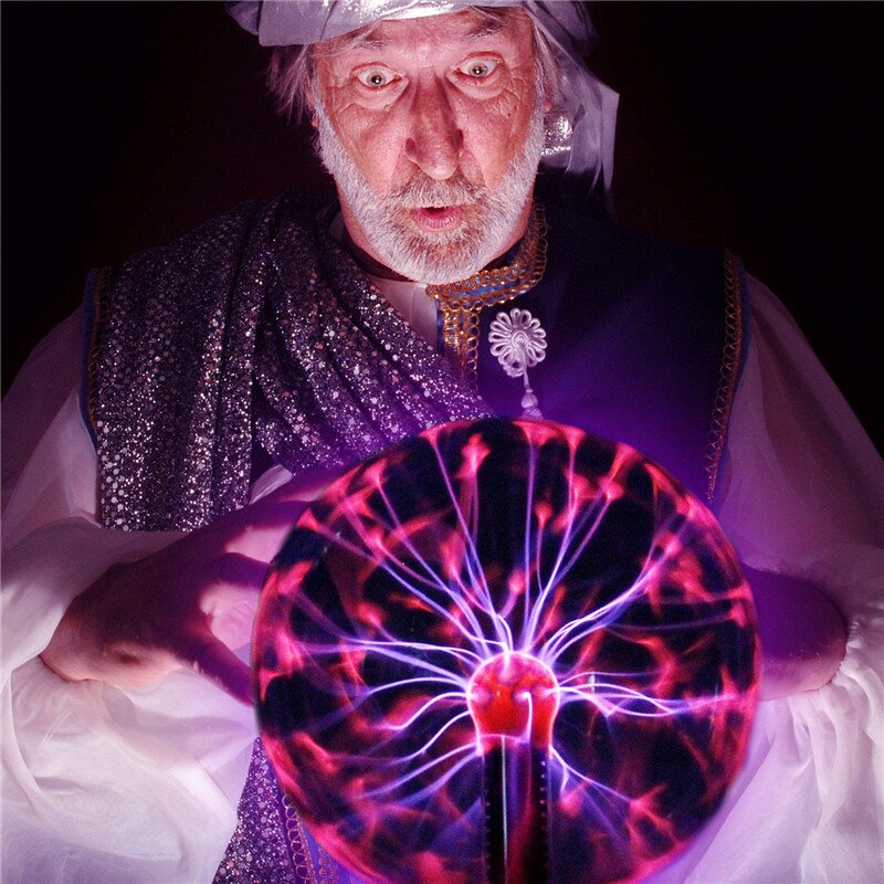 3/4/5/6/8inch Glass Plasma Ball Magic moon Lamp Electrostatic Sphere Plasma Light Bulb Touch Novelty Table Lamp Home decoration
