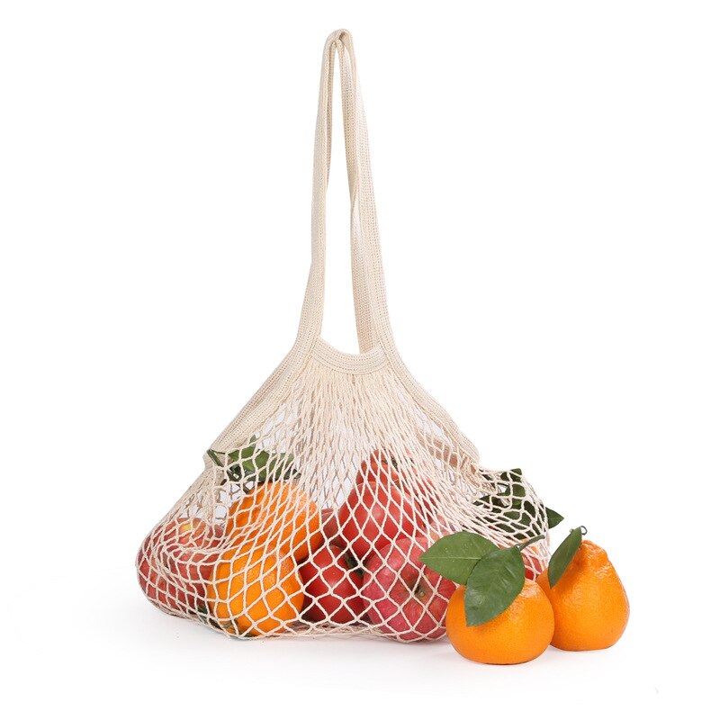 Femmes sac à provisions maille filet chaîne réutilisable pliable fruits stockage sac à main coton fourre-tout Shopping maille filet épicerie sac fourre-tout