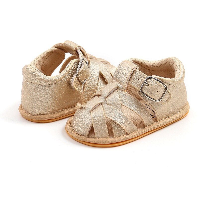 Boutique Baby Baby Jongen Meisje Schoenen Effen Kleur Leer Non-Slip Schoenen Peuter Schoenen Voor Meisjes Zomer Outdoor casual Schoenen: khaki / 11