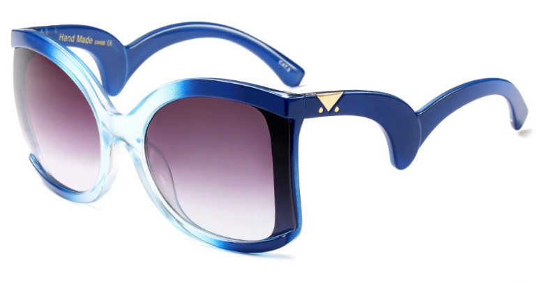 CCSPACE 6 couleurs 42g lunettes de soleil yeux de chat femmes lunettes de pliage jambes lunettes créateur femme dégradé nuances 45309