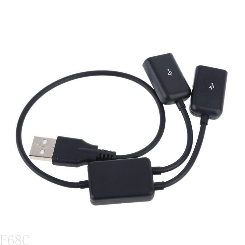 Ap28 usb otg hub-kabel usb 2.0 han til dobbelt hun-stik adapter konverter ledning linje 35cm/13.7in