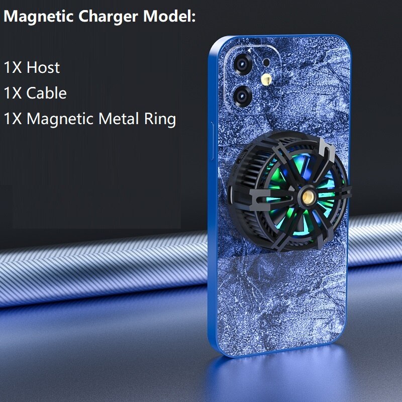 X13 handy-kühlerhalterungen mit magnetischem radiator, kabelloser ladehalterung, halbleiter-lüfter, rgb-lüfter für live-spiele, usb-c-anschluss: X13- ladegeräte