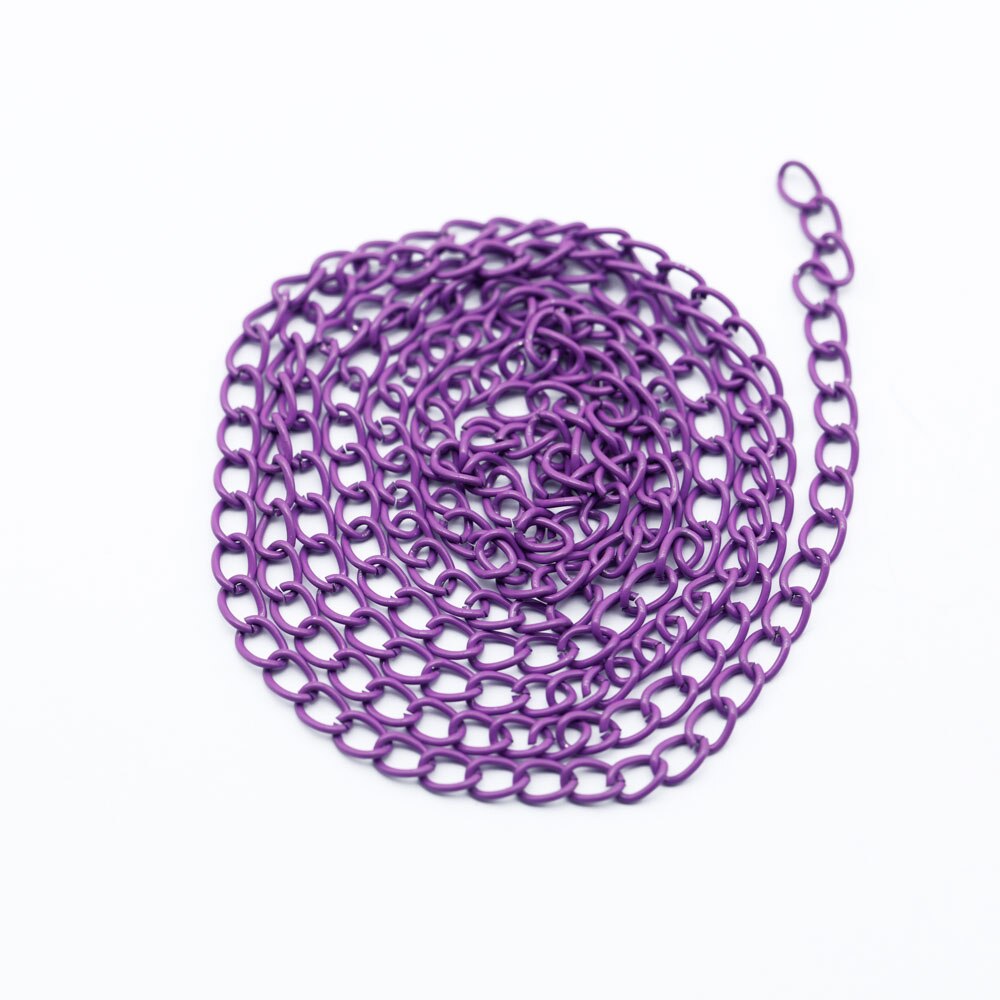 2 meters 5mm Metal Chain Colorful Iron Connecting Chain Combination Chain Extension for Jewelry Making Findings DIY Supplies: Clear