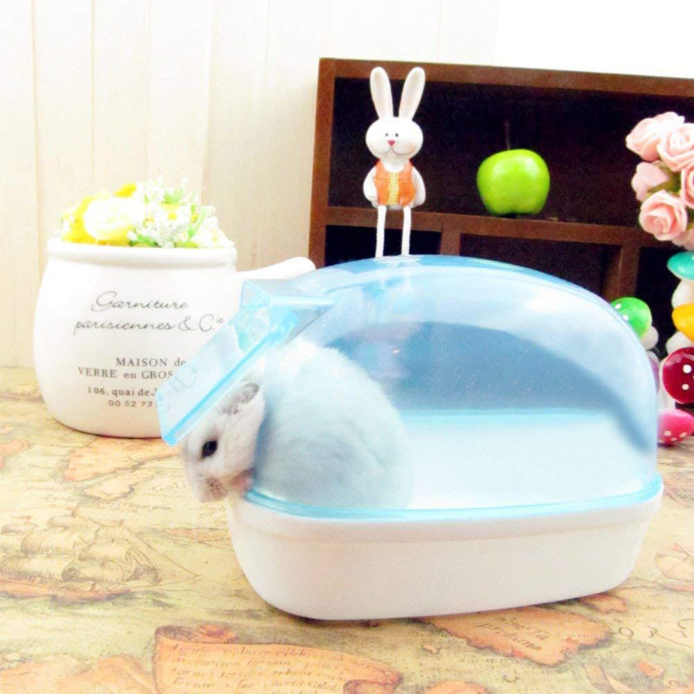 Støvtæt plast sød lille kæledyr hamster badeværelse sauna badekar legekasse