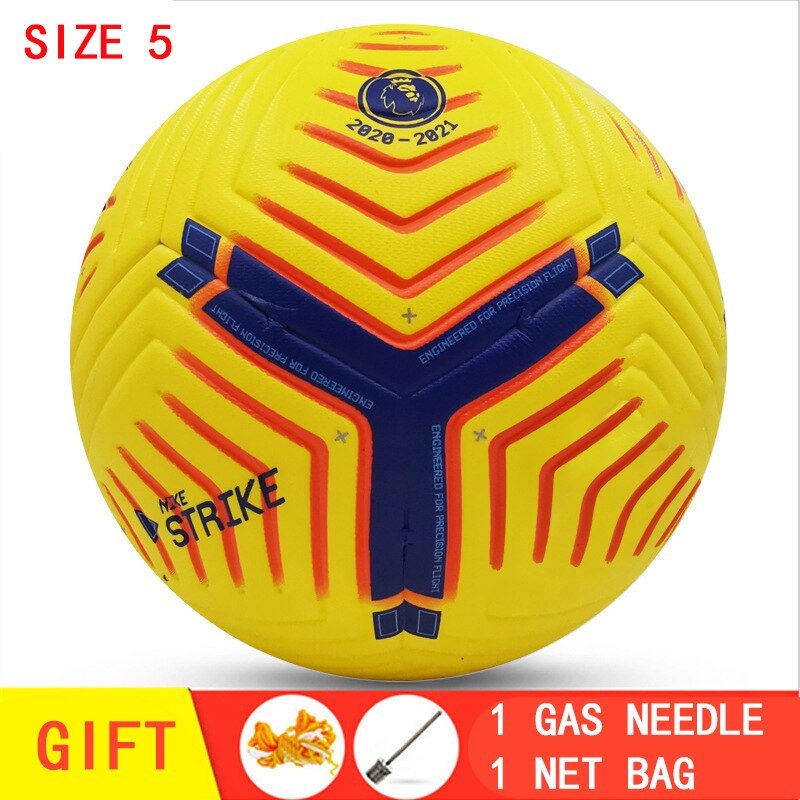 Volwassen Grootte 5 Voetbal, Gas Naald En Netto Zak, Duurzaam, Wedstrijd Of Training, pu Materiaal