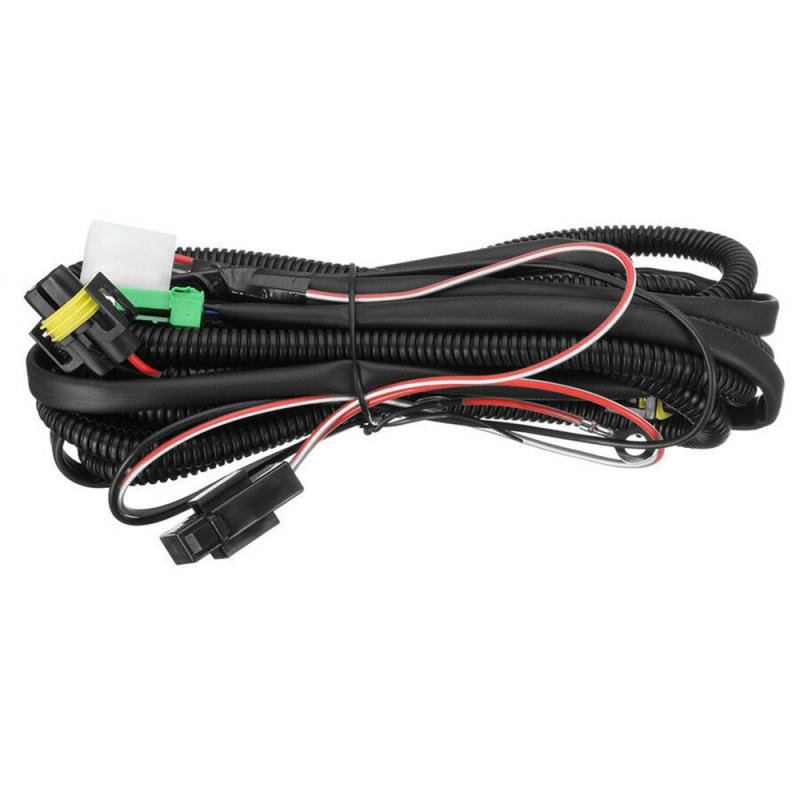 12V 40A Fog Light Wiring Harness Wiring Sockets Switch Kit With H11 LED Work Light Universal Relay Auto Accessories
