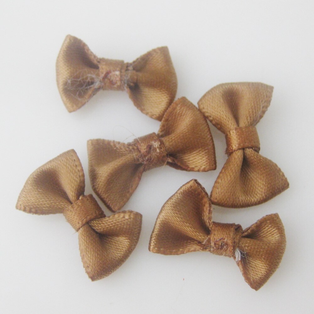 50Pcs 2CM long Line Shape Small Bows Satin Ribbon Knotted 35 Colors Cute Bowtie Clothes Headwear Ornament: Navy