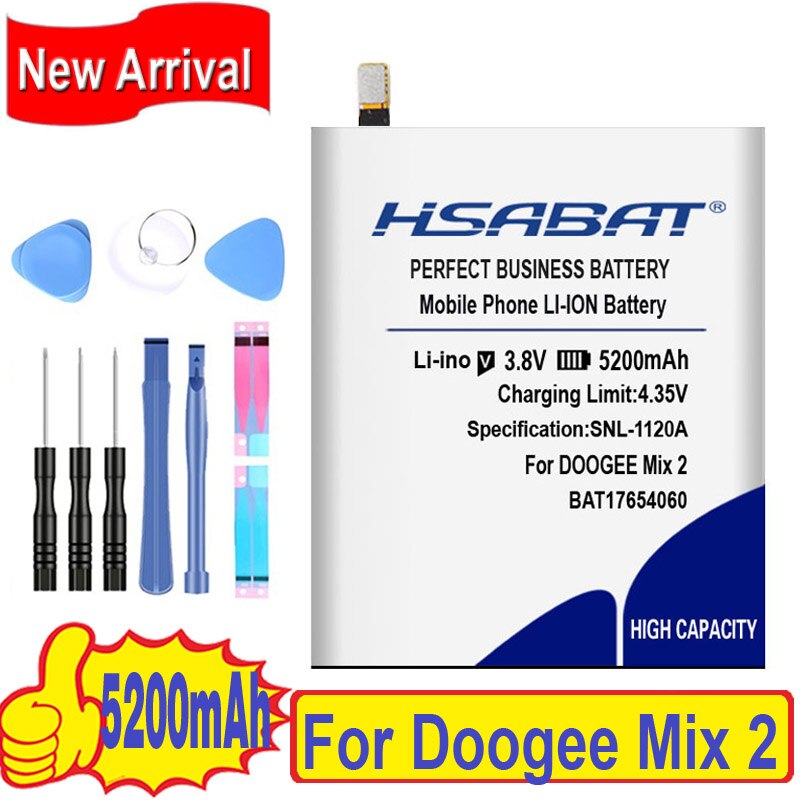 Batería HSABAT para Doogee Mix 2/S60/BL12000 BL12000 Pro/BL7000/MIX/BL5000/S70 S70 Lite/S30/Y6 Y6C Y6 piano de 5,5 pulgadas/X60 X60L