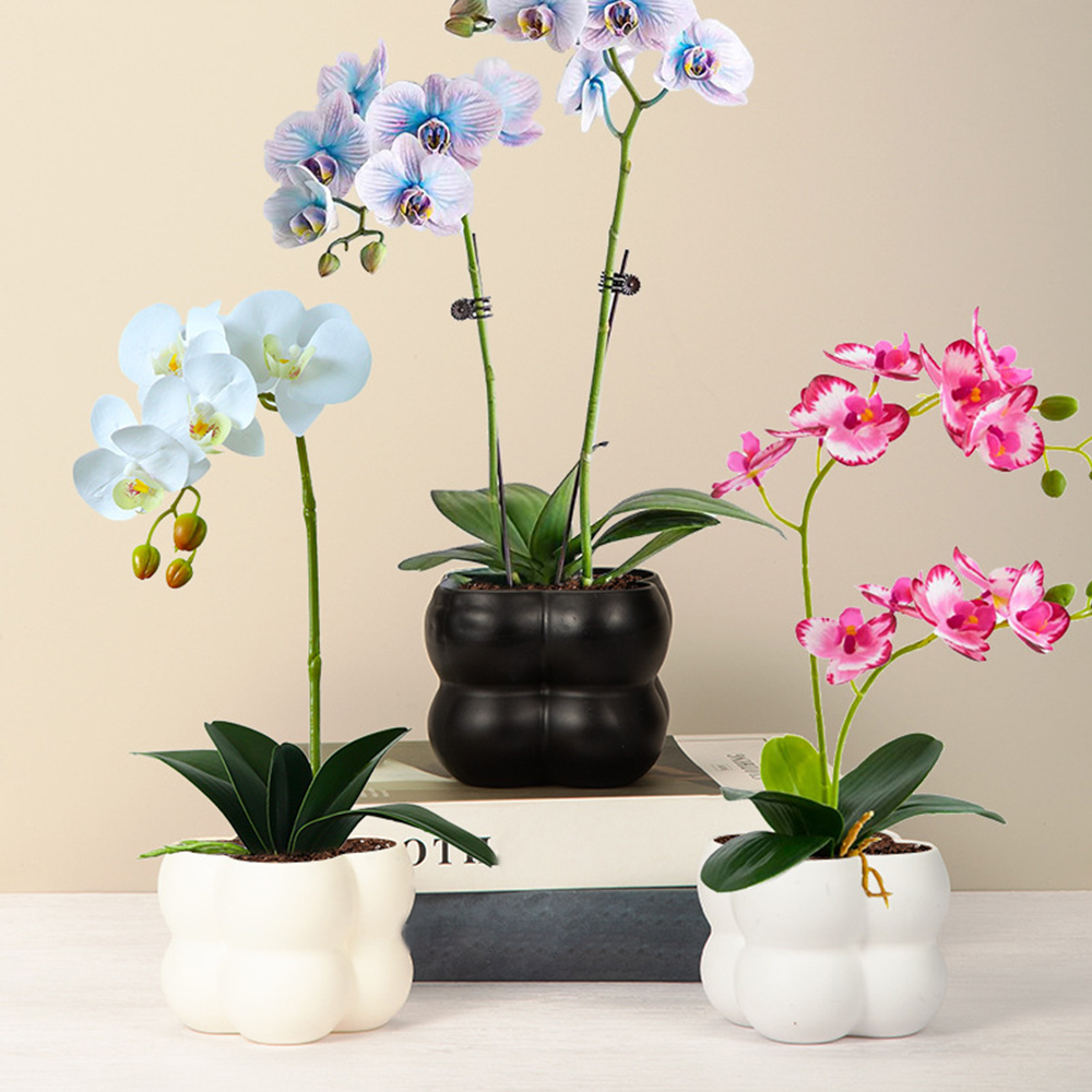 nordisch Stil Nachahmung Keramik Kunststoff Blumentöpfe Simulierte Anlage Container Dekorative Blumentopf Hause Topfpflanze Ornamente