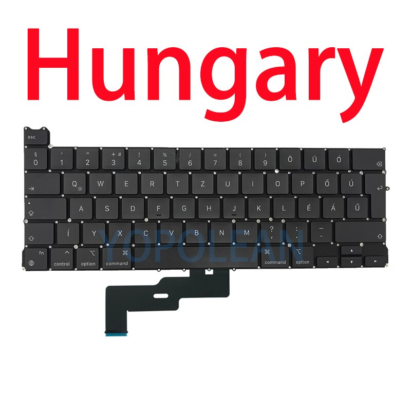 Nowa klawiatura A2338 dla Macbook Pro Retina 13 &quot;M1 A2338 wymiana klawiatury laptopa US UK ES FR RU DE PT układ 2020 rok: Hungary