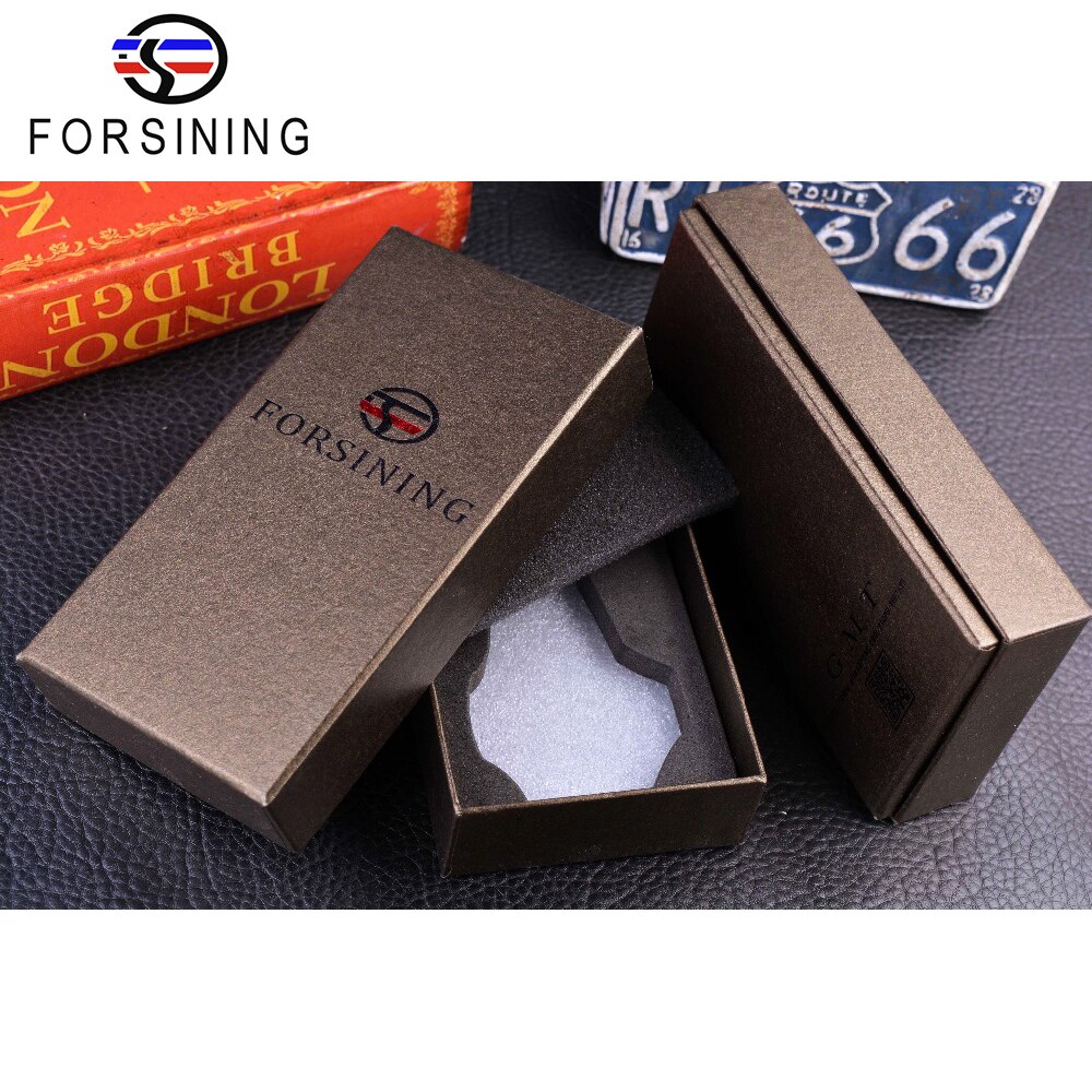 Forsining Mannelijke Horloges Casual Automatische Maanstand Half Dial Self-Wind Mechanische Roestvrij Stalen Band Jurk Horloges