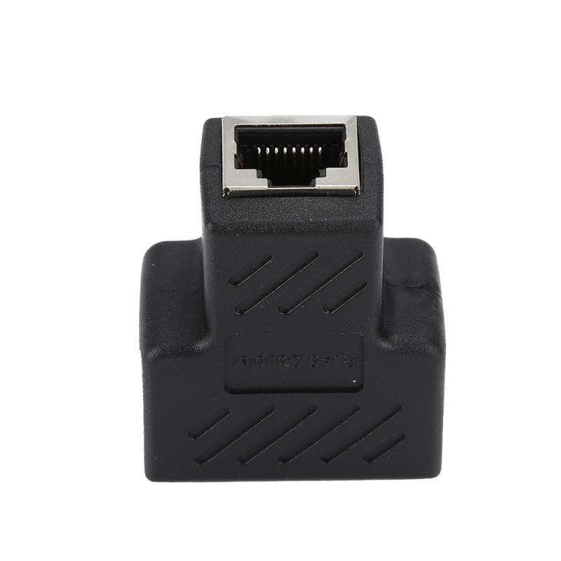 1 To 2 LAN Ethernet Network LAN Connector Adapter Coupler Extender RJ45 Ethernet Cable Extension Converter Network Cable Plug
