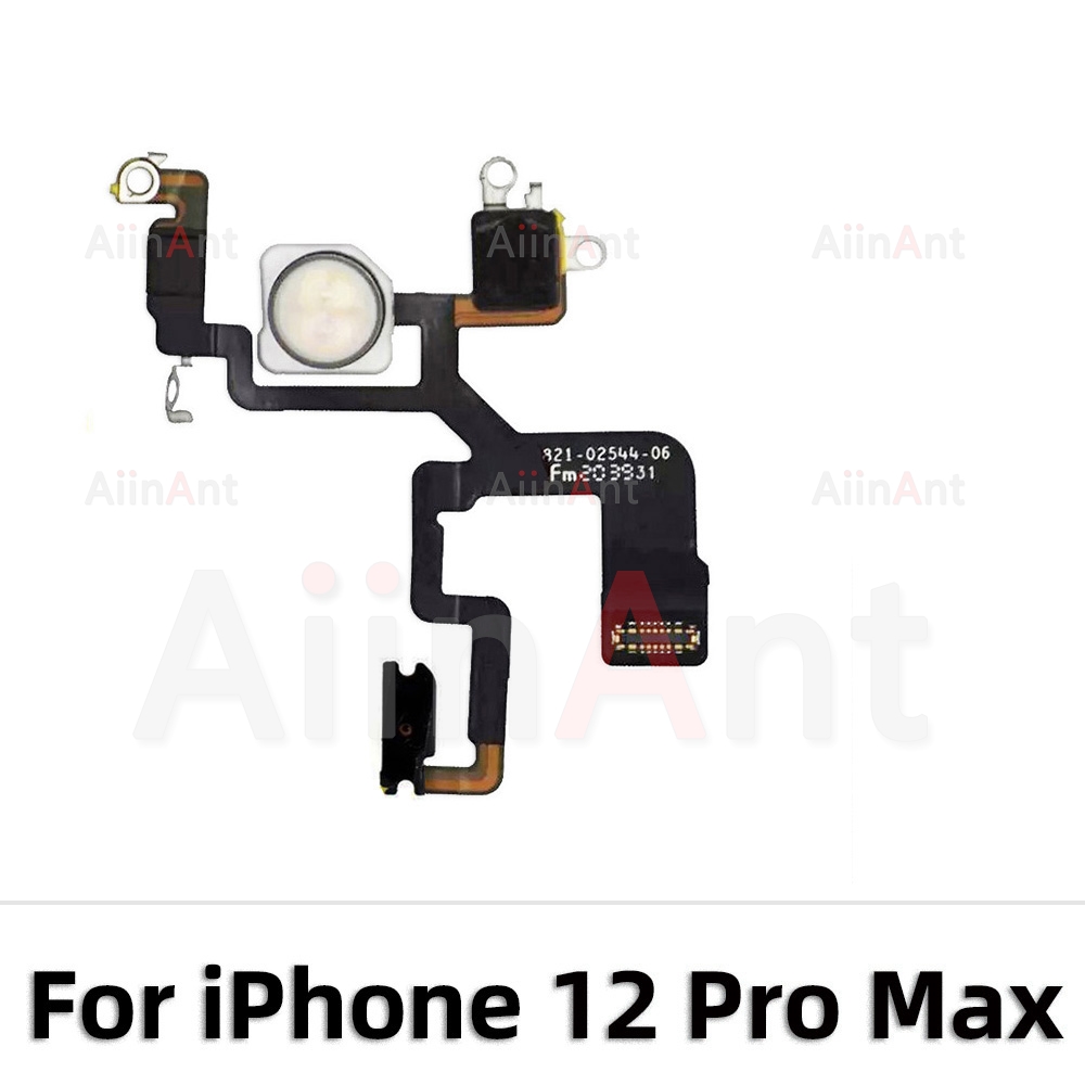 AiinAnt para iPhone 12 Pro Max Mini Plus linterna volumen de energía luz de Flash Cable flexible: Blanco