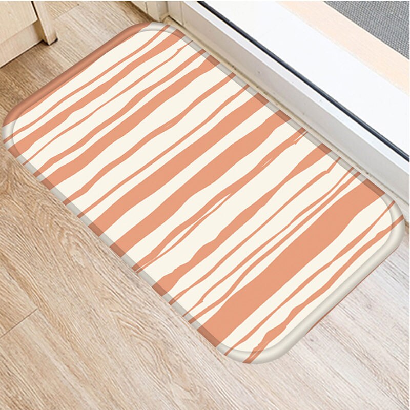 1 st 40*60cm rand blomma prickar mönster halkskyddande mocka matta dörrmatta dörrmatta utekök vardagsrum golvmatta matta 48287: 2dd-48287-006