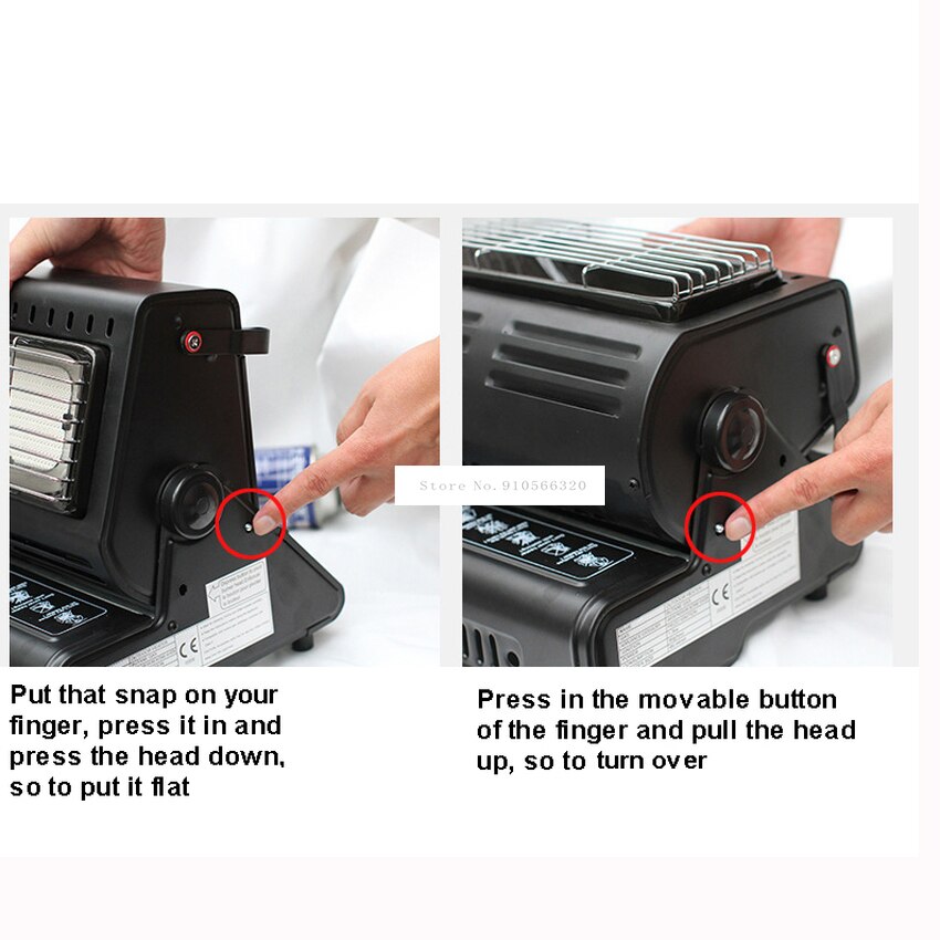 Chauffag à gaz portabl 1300W Céramiqu Réglabl Pêch Camping Outdoor NIKLAS au millur prix