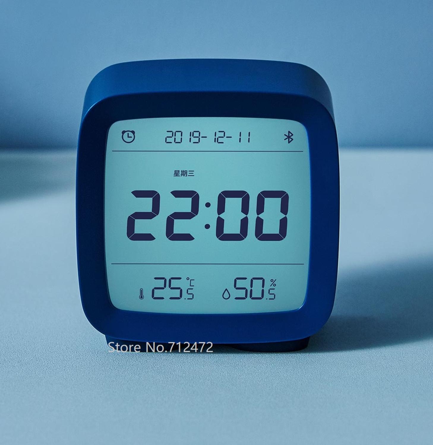 Qingping Bluetooth alarm clock alarm clock temperature and humidity monitoring night light three-in-one: Blue