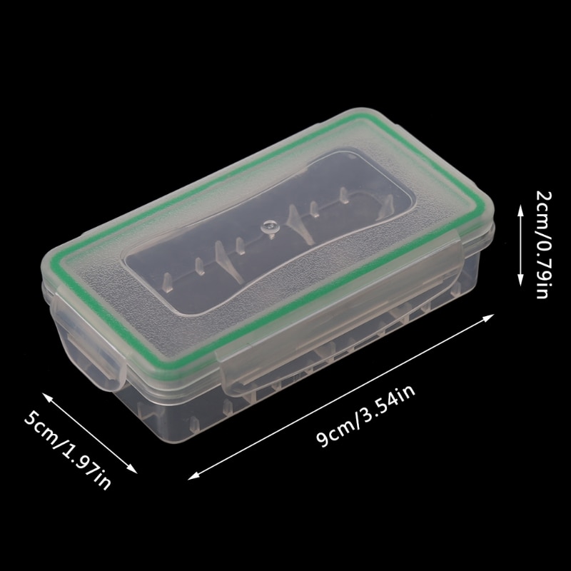 Draagbare Hard Plastic Transparante Case Houder Storage Box Voor 2X18650 Batterijen B85B