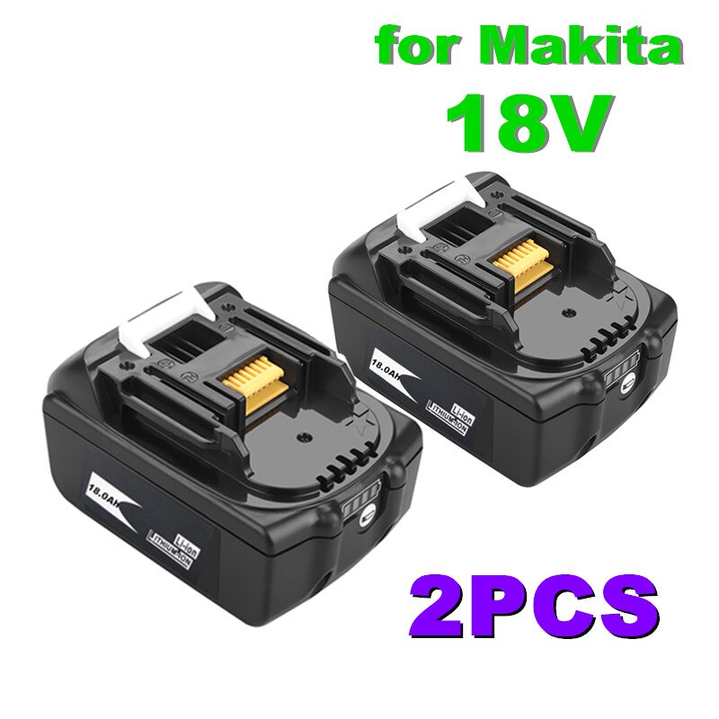 BL1860 Rechargeable Battery 18 V 18000mAh Lithium ion for Makita 18v Battery BL1840 BL1850 BL1830 BL1860B LXT 400+charger