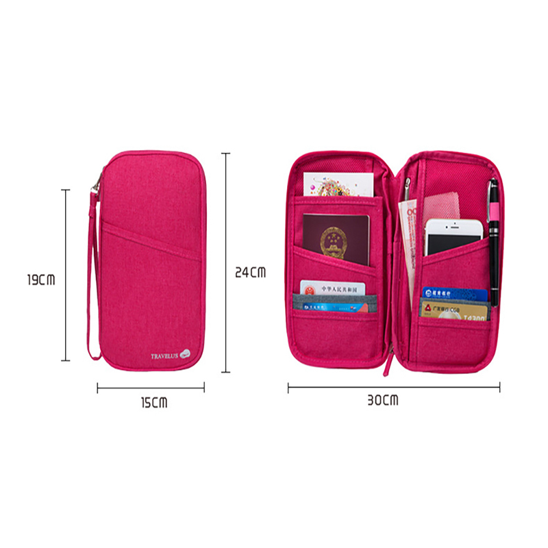 Portafogli da donna impermeabili borsa da viaggio multifunzione per uomo porta passaporto porta carte di credito antipolvere per banca commerciale