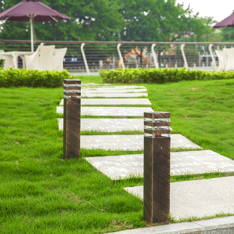 Waterdichte Aluminium Pijler Licht Outdoor E27 Led Tuin Gazon Lamp Aluminium Pijler Post Licht Landschap Gazon Bolderarmatuur