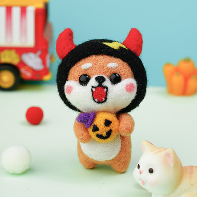 Jiwuo Wool Felt Kit Needle Felting Kit Animal Pet Doll for Needle Material Bag Pack for Beginner Non Finished Wool Felt Package: 8