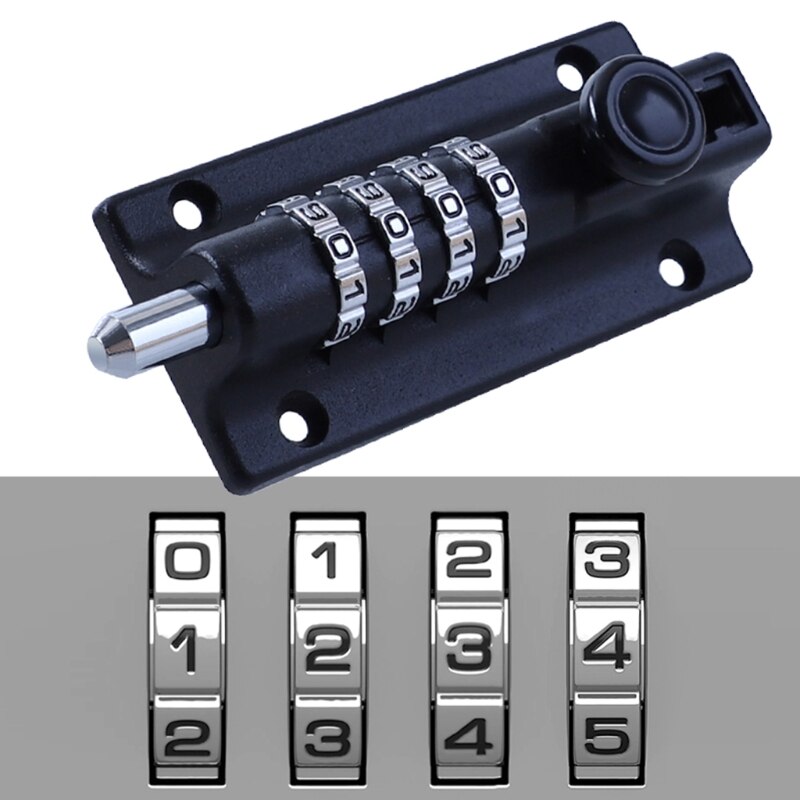 Combination Locking Bolt Unique Patented Recodeable Combination Locking Bolt Rustproof and Weatherproof - 4 Digit