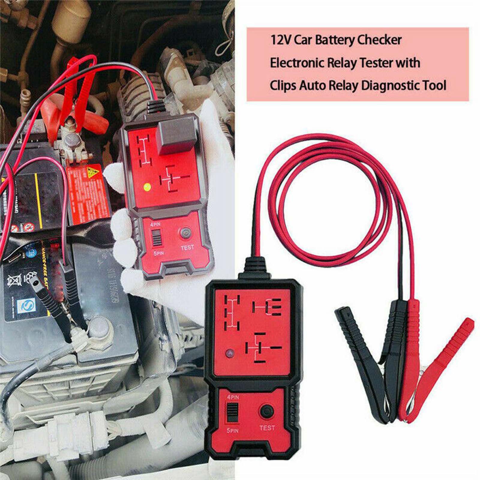 12V Car Automotive Relay Alligator Clip Battery Quick Test Tools