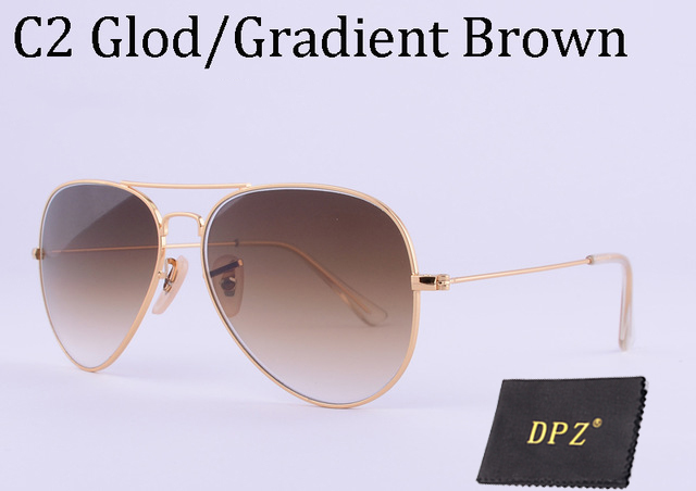 DPZ Glass lenses Gradient women sunglasses men 58mm 3025 Mirror G15 Gafas rayeds Brand sun glasses UV400: C2 no package