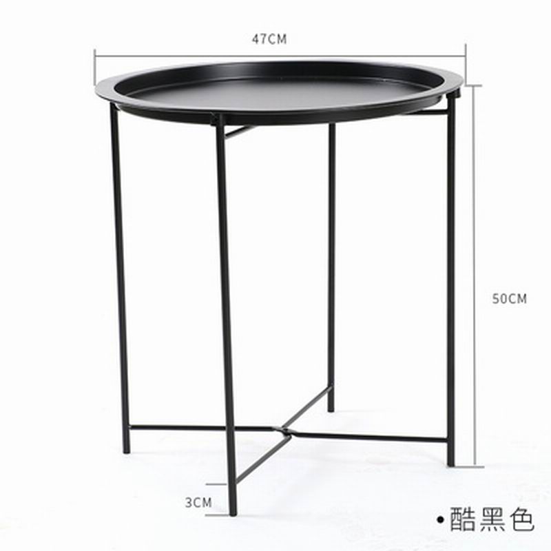 Steel Circular Table Coffee Side Table Desk white