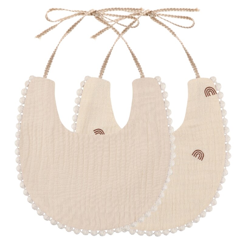 Double Side Print Bib Baby Kwastje Speeksel Handdoek Fotografie Voeden Burp Doek 87HD: 1