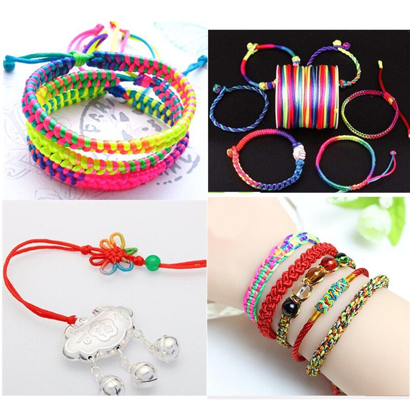 10 Meters Braided Macrame Silk Macrame Cords Rope Thread Wire 2.5 mm DIY Satin Bracelets Making Findings Beading LT20