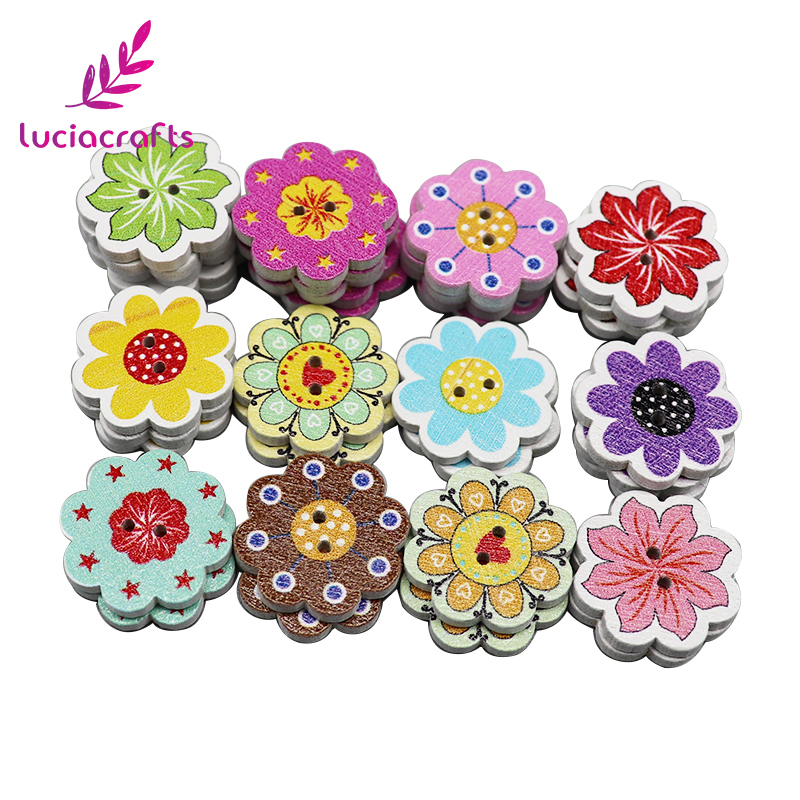 OOOUSE Bottoni In Legno Misti Colorati A Forma Di Farfalla, 2 Fori, 28mm, 27 Pezzi, Ideali Per Cucito E Scrapbooking - 5