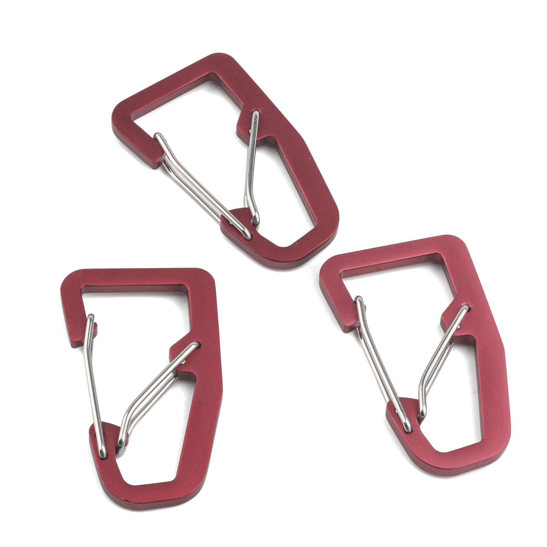 RC1 Dual Chambers Carabiner Clip for Keychain Backpack: 3 pcs