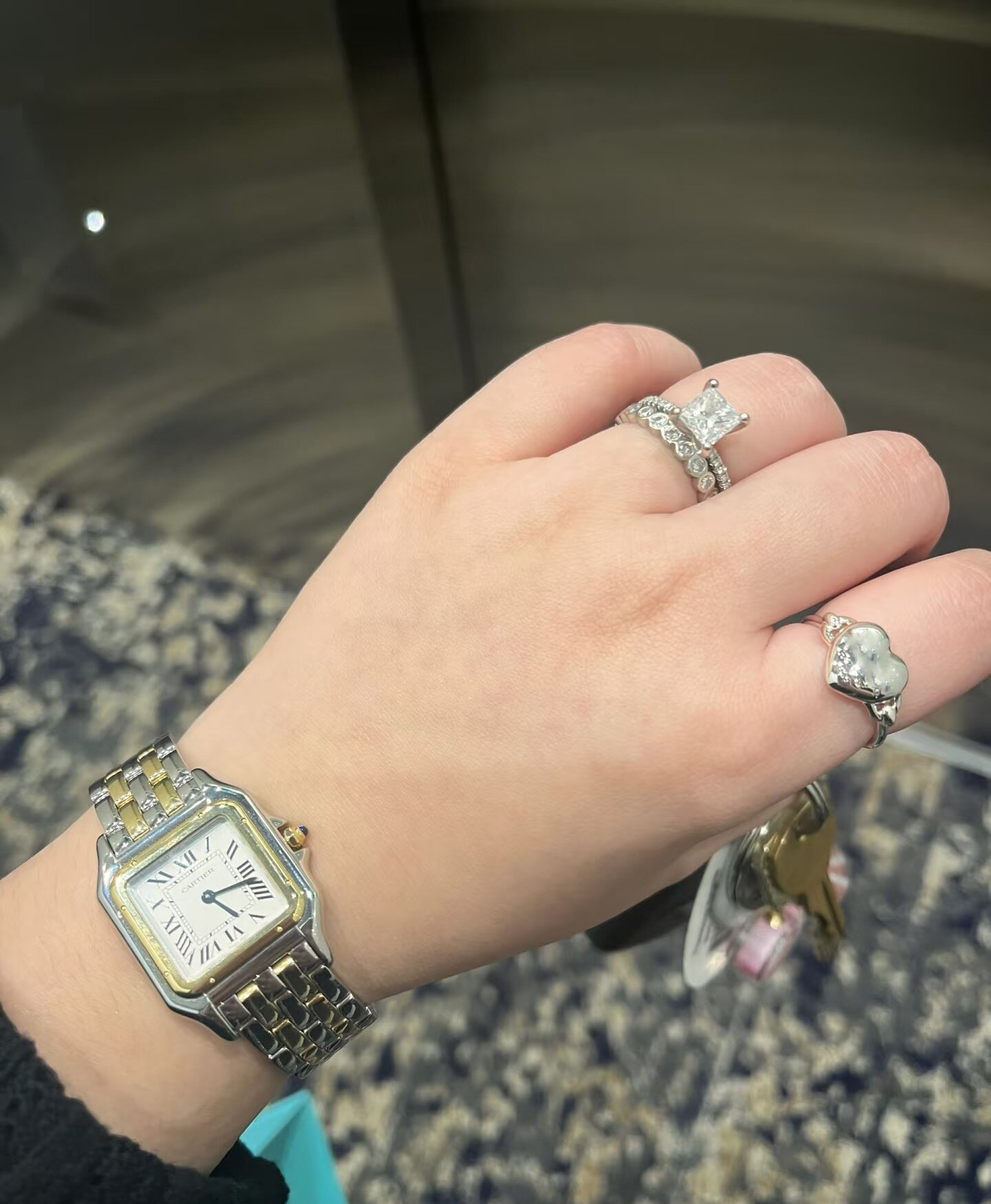 Joyería de lujo, anillo de plata pura con temperamento minimalista en forma de corazón, anillo de mujer S925 para regalar a esposa y novia