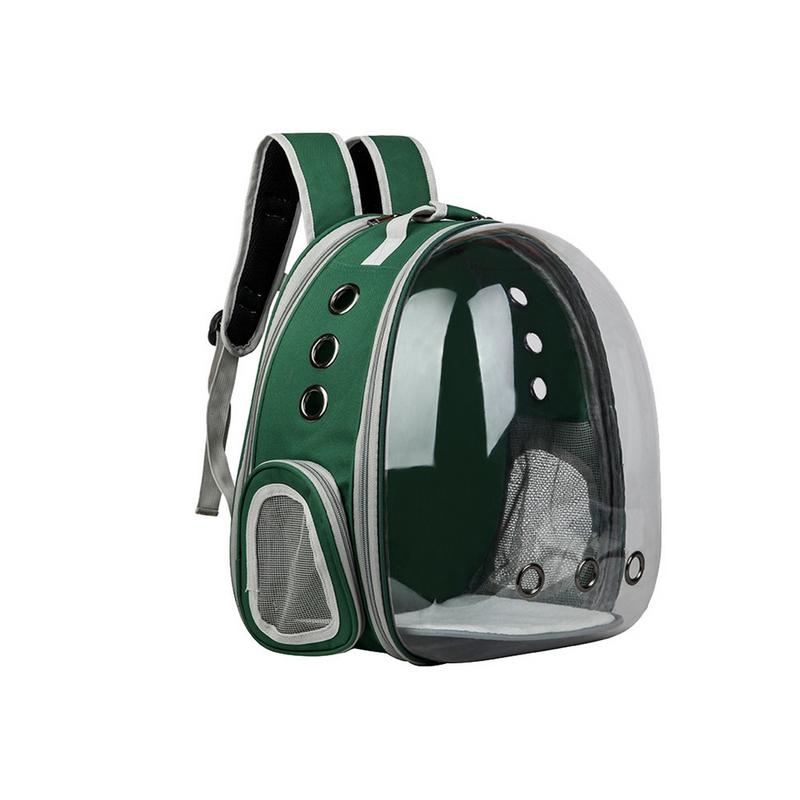 Transportín para gatos portátil, bolsa de transporte multifunción plegable perro, cápsula de espacio grande, hombro de burbuja, mochila para mascotas, jaula para tienda: green