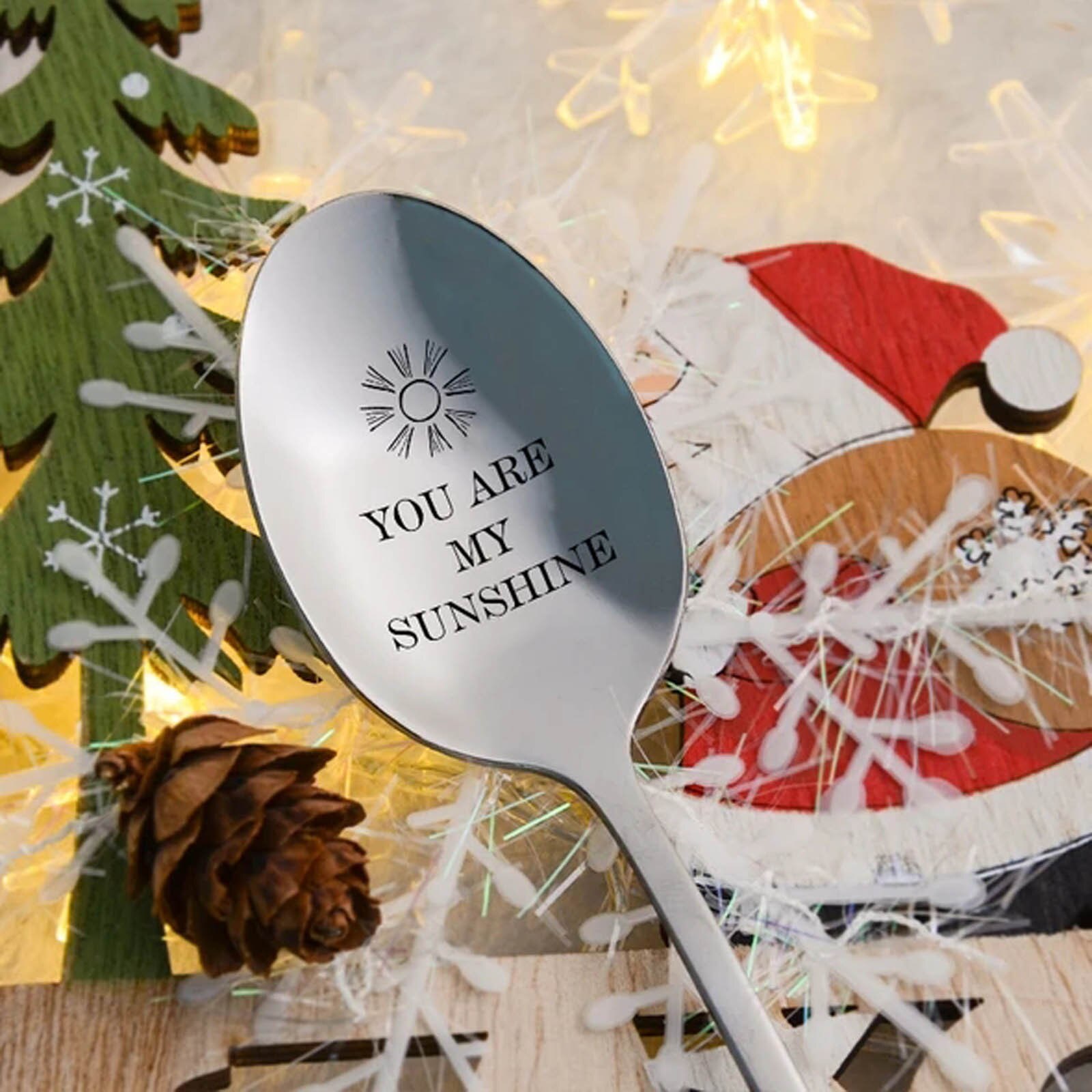 Cadeau Idéal Pour Les Parents | Cuillère Gravée « I Love You Mom / Dad » | Cadeau De Noël Pour Papa | Cadeau Pour Thanksgiving, Anniversaire, Anniversaire De Mariage De La