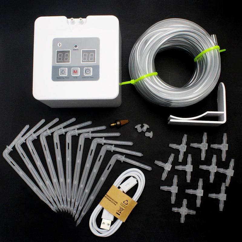 Micro Automatic Drip Irrigation Kit Self Watering Kits System with 30-Day Timer and USB Charging Garden Watering Kits