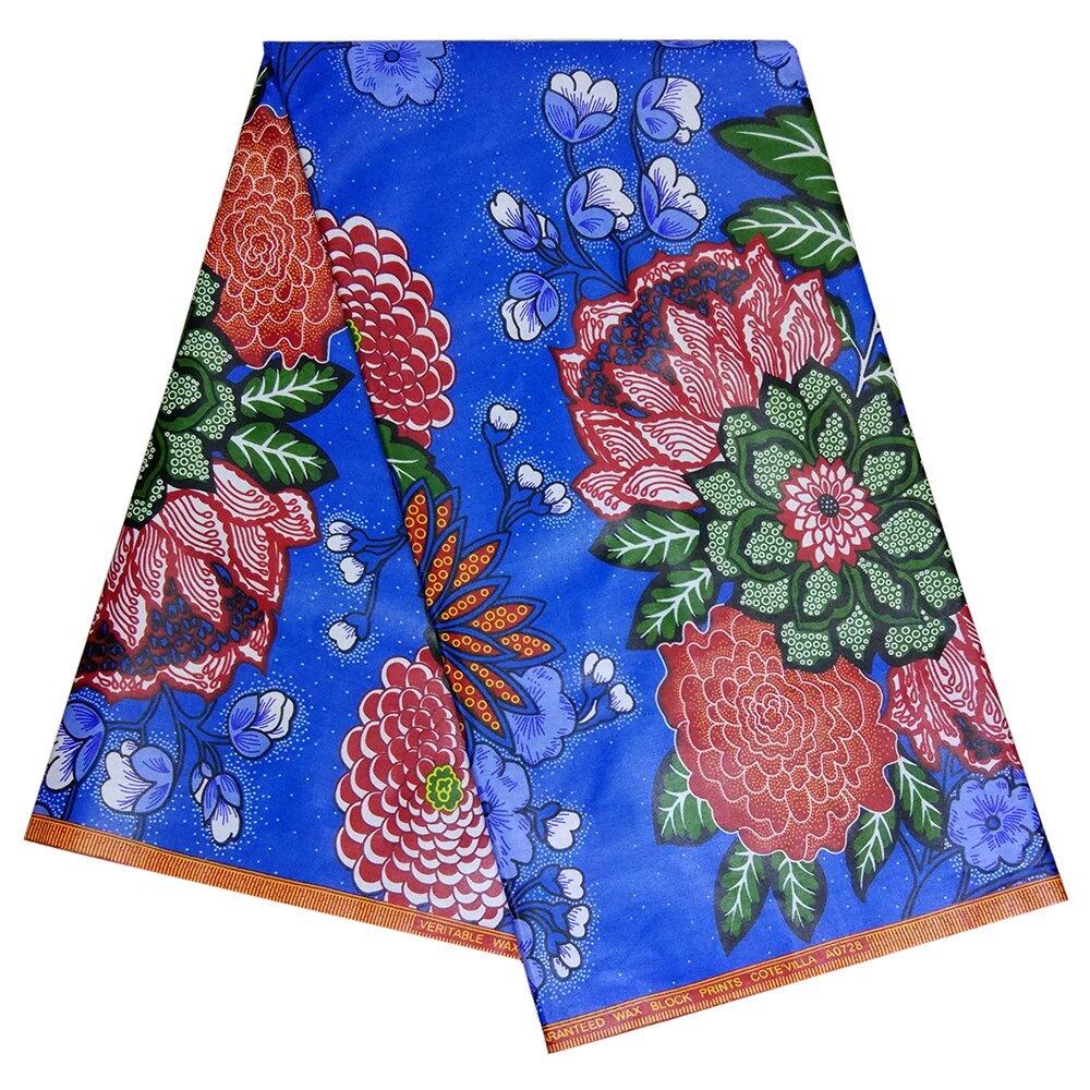 100% Cotton African Fabric Nigerian Ankara Veritable Wax African Flowers Prints Fabric 6 yards