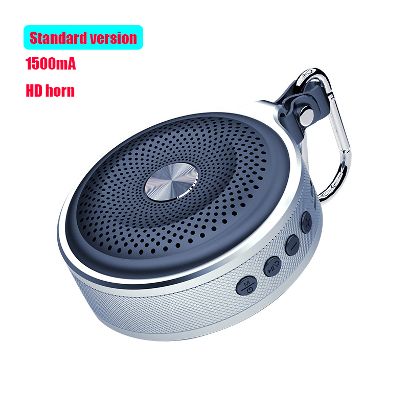 Mini Bluetooth Speaker Outdoor Hifi Subwoofer Portable Hands-free Call Music Sound Box TF Card MP3 Player Computer Loudspeaker: Silver