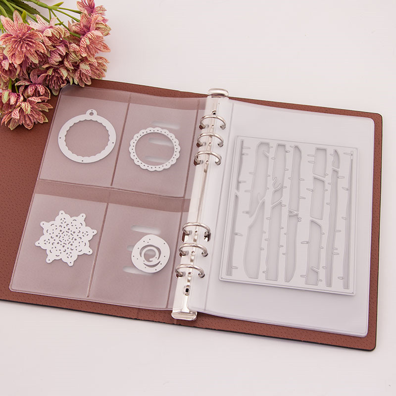TTLIFE DIY Stamps and Cutting Dies Storage Book Cutting Knife Die Transparent Seal Storage Collection Storage Book