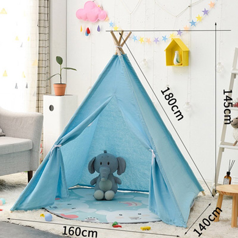 Play Tent Wigwam Child Toy Teepee Room Decoration Portable 1.8M Children's Tents Tipi Play House Kids Cotton Canvas Indian